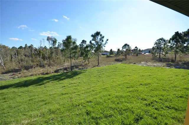 a view of grassy field with trees