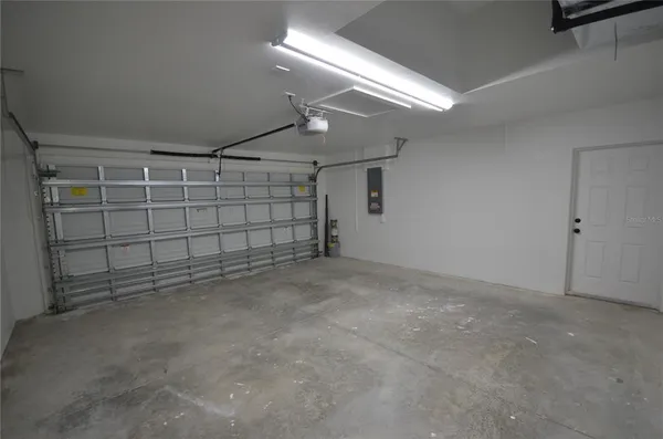 a view of a garage