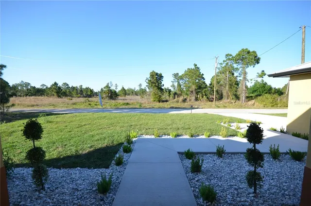 a view of an outdoor space and yard