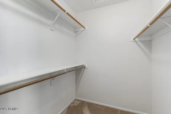 a view of small space with racks on the wall