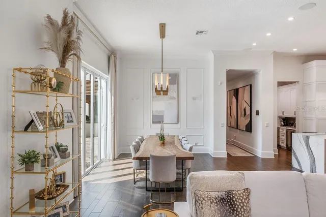 a living room with furniture and a couch