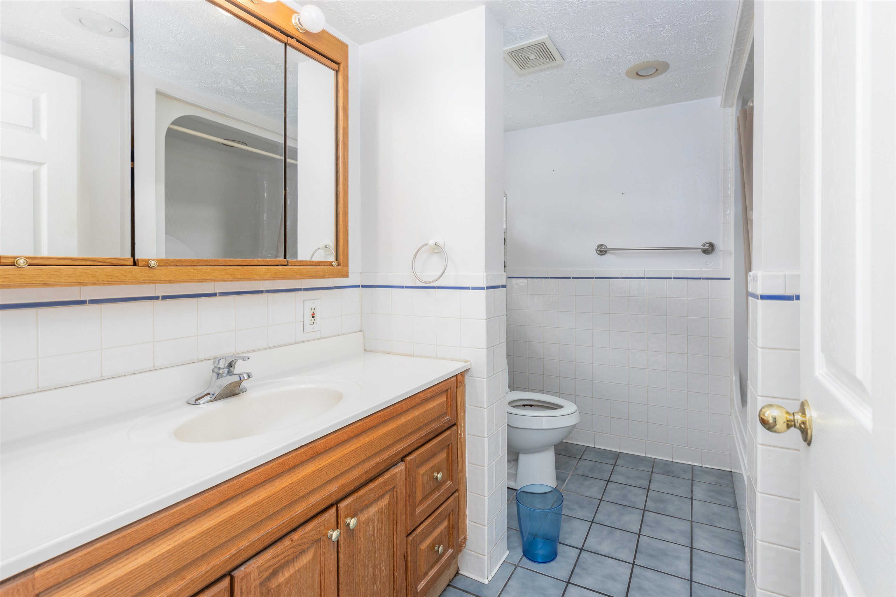 5715 Monroe Smith Road Jacksonville, FL 32210 - Photo 9 of 23 a bathroom with a sink a toilet and a mirror