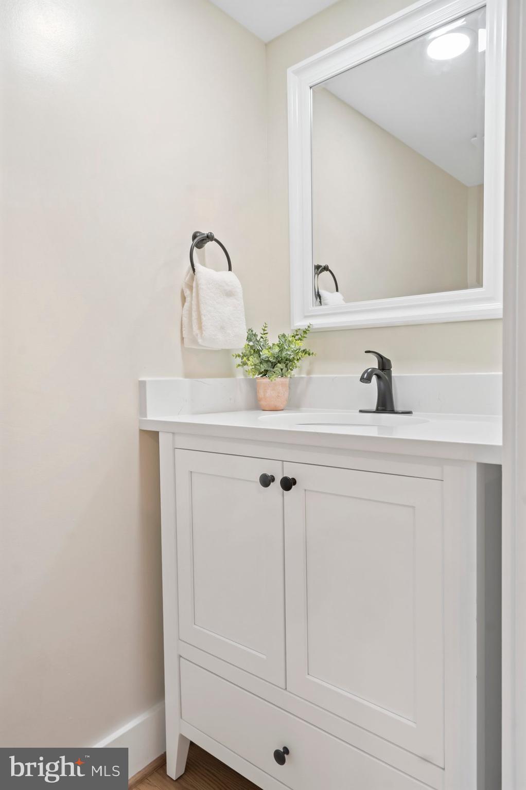 556 Valley View Road Towson, MD 21286 - Photo 29 of 43 a bathroom with a sink and a mirror