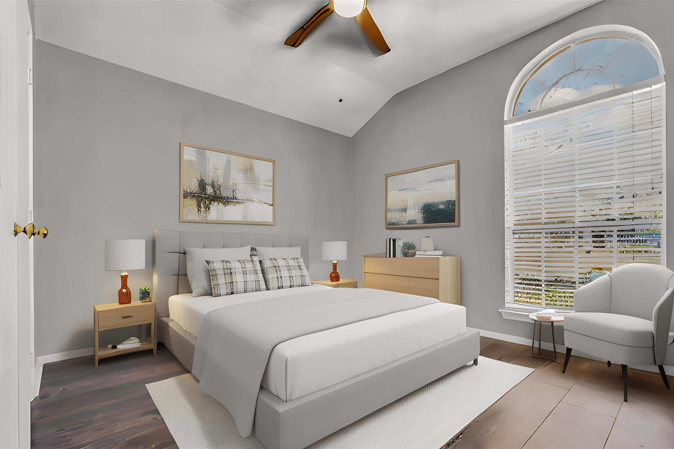 15503 West Little York Road Houston, TX 77084 - Photo 16 of 22 a bedroom with a bed a couch and a window