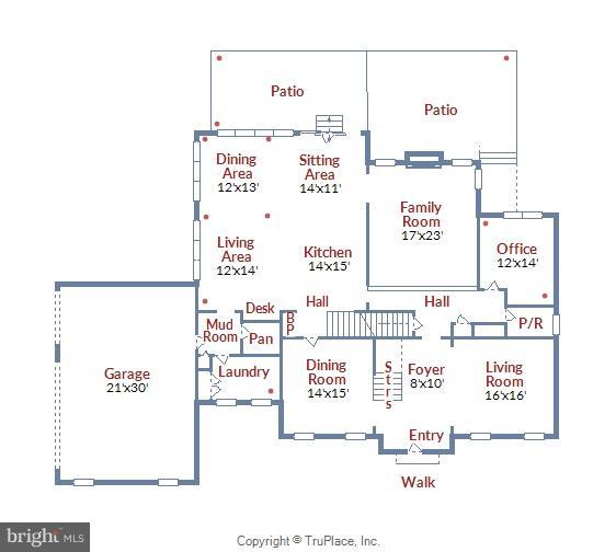 12607 Belmont Ridge Road Reisterstown, MD 21136 - Photo 27 of 28 Measurements and layout of the spacious main floor