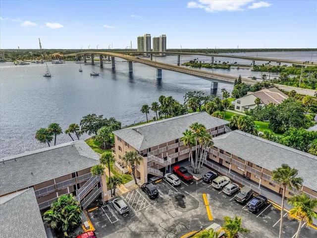 a city view with tall buildings