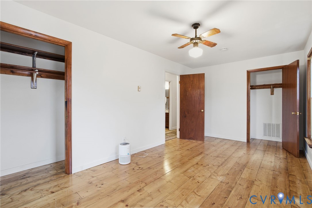 147 Belsches Road Bumpass, VA 23024 - Photo 13 of 23 Bedroom with real pine plank flooring and ceiling