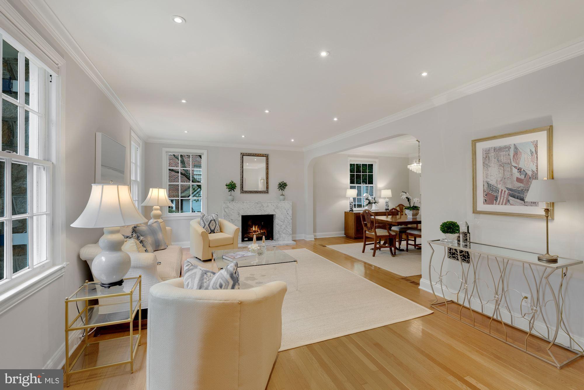 4480 Dexter Street Northwest Washington, DC 20007 - Photo 5 of 33 Formal Living Room with Gas Fireplace