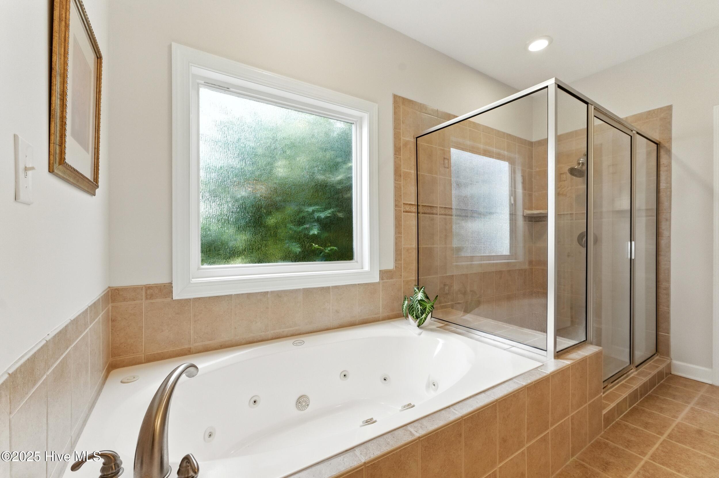 557 Summerby Road Roper, NC 27970 - Photo 23 of 51 Primary Bathroom w/ jetted soaking tub & walk-in tile shower