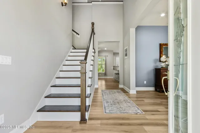 a living room with furniture and a couch