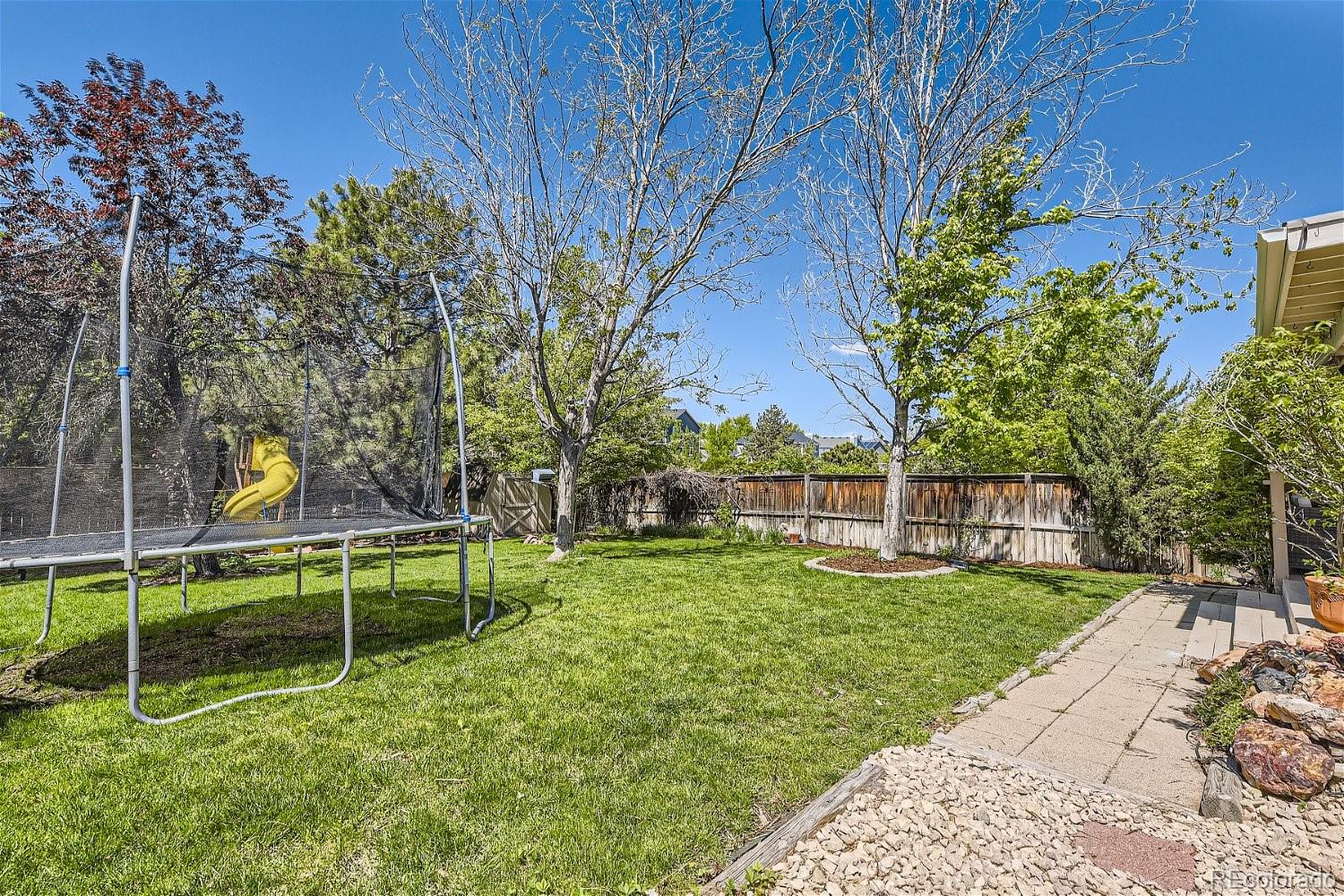 9744 South Castle Ridge Circle Highlands Ranch, CO 80129 - Photo 26 of 28 a view of a house with backyard and a tree