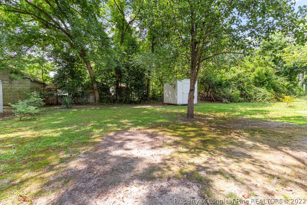 911 Anarine Road Fayetteville, NC 28303 - Photo 31 of 32 a backyard of a house with lots of green space