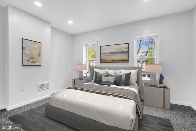 an empty room with an entryway