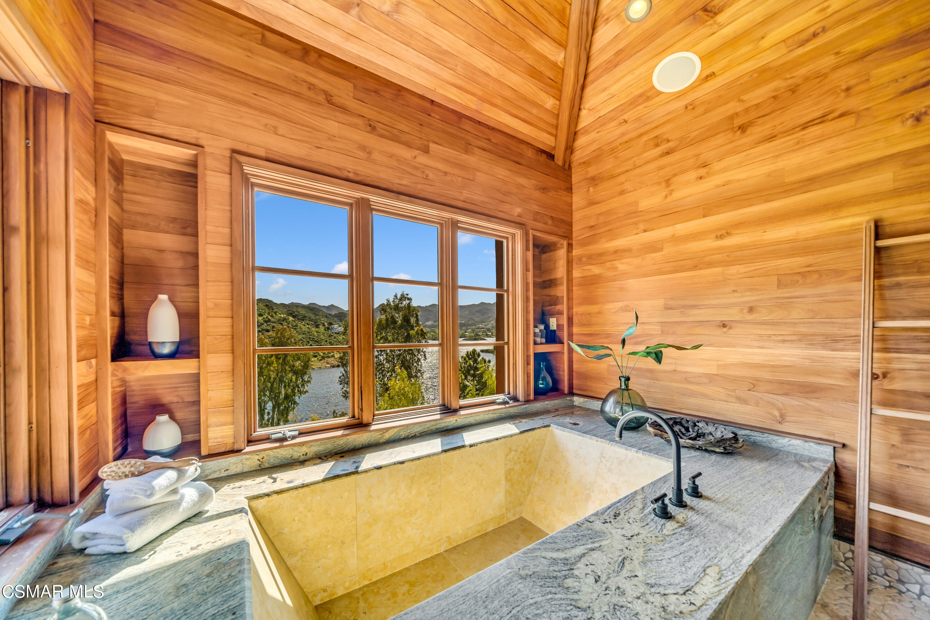 1999 Trentham Road Lake Sherwood, CA 91361 - Photo 30 of 61 a swimming pool with outdoor seating and yard