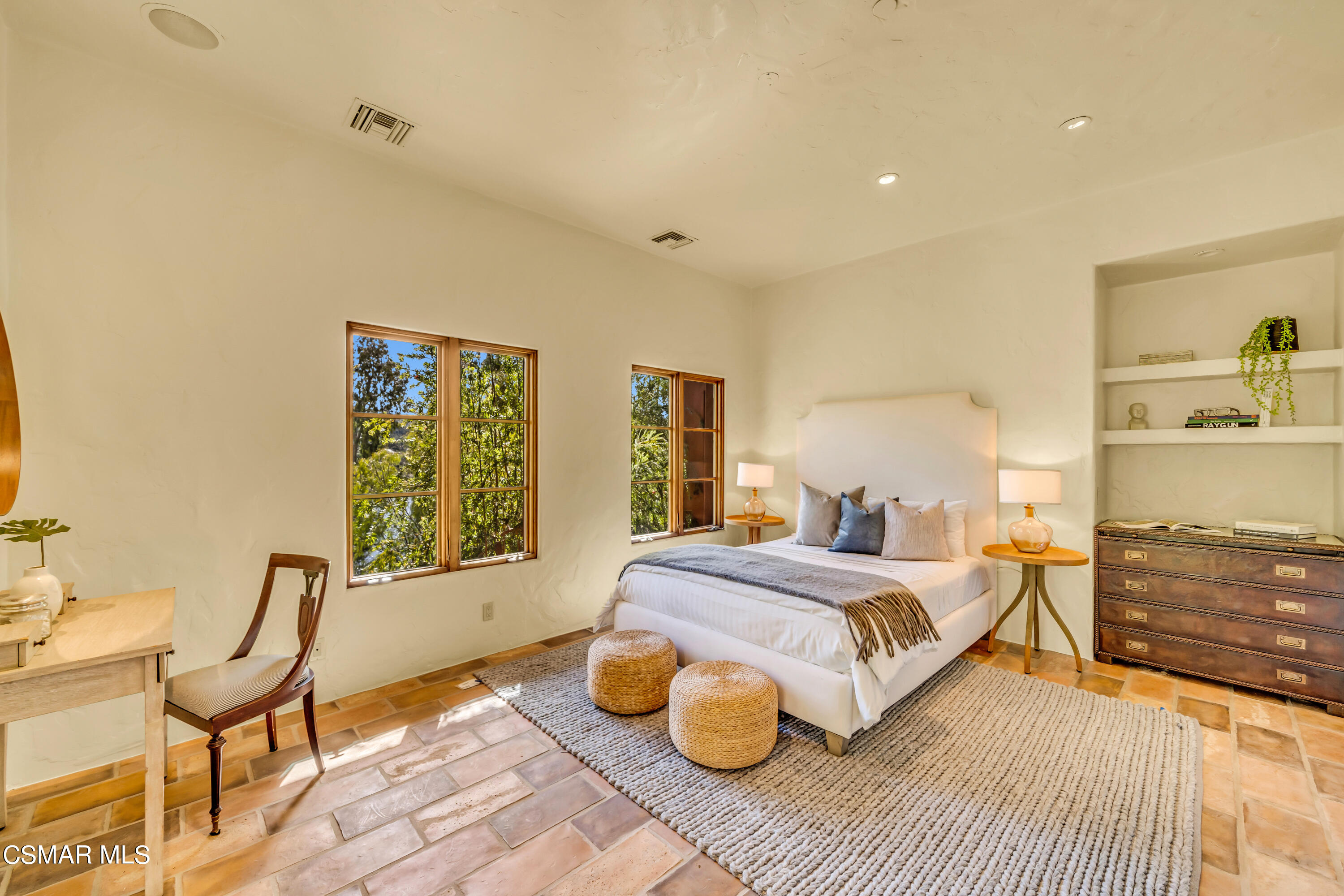 1999 Trentham Road Lake Sherwood, CA 91361 - Photo 36 of 61 a bedroom with a bed and wooden floor