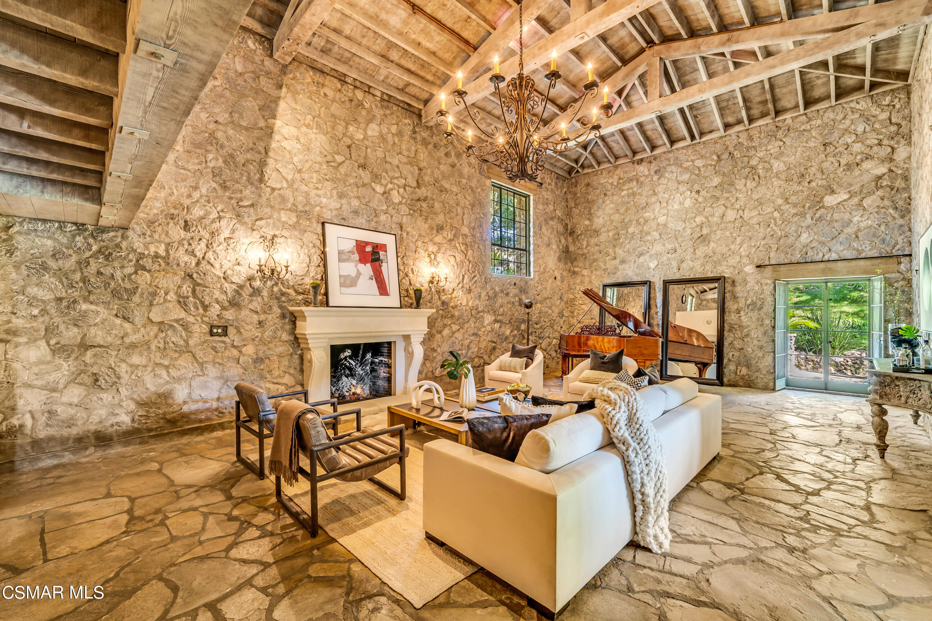 1999 Trentham Road Lake Sherwood, CA 91361 - Photo 6 of 61 a living room with fireplace furniture and a fireplace