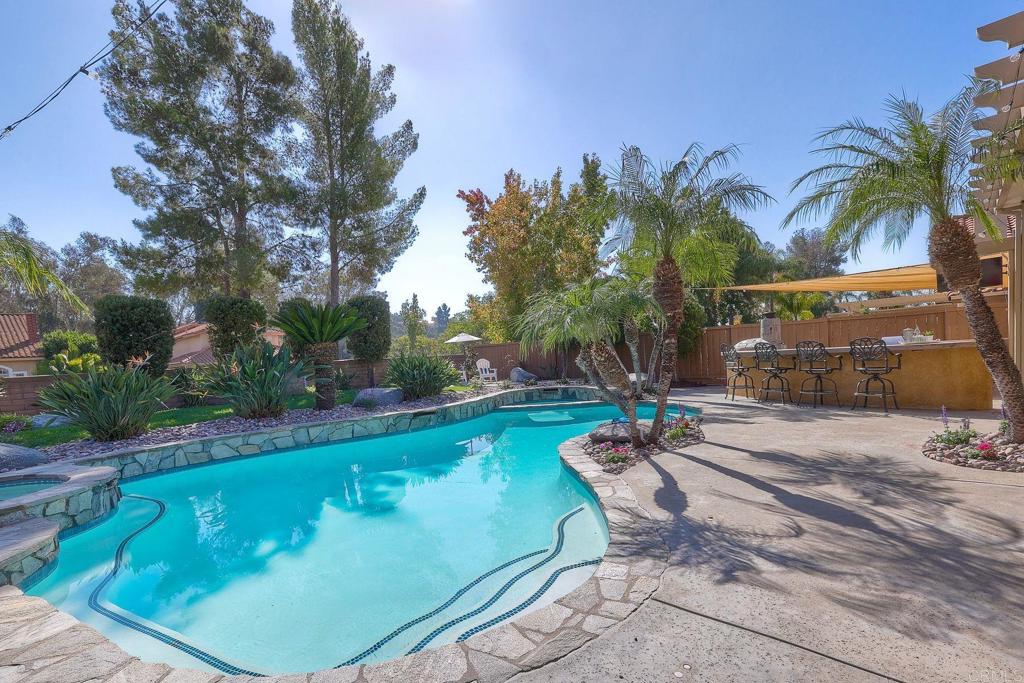 13979 Hickory Street Poway, CA 92064 - Photo 15 of 37 a view of a backyard with swimming pool