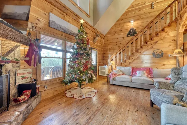 a bedroom with a bed and a night stand