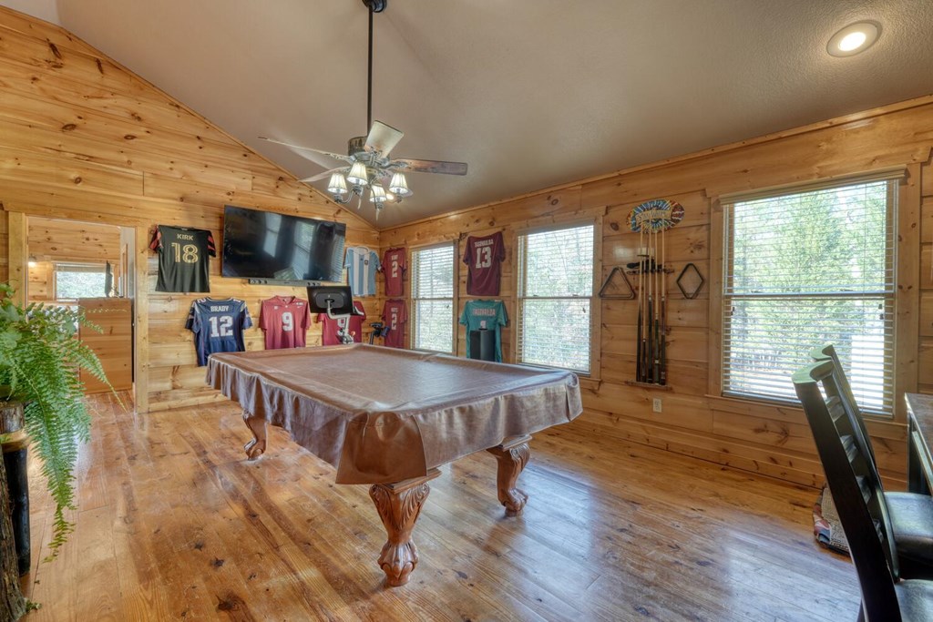 2567 Todd Shook Road Young Harris, GA 30582 - Photo 31 of 62 a view of a dining room with furniture window and wooden floor