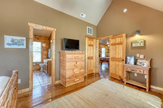 a front view of a house with glass windows