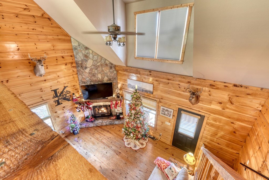 2567 Todd Shook Road Young Harris, GA 30582 - Photo 36 of 62 a living room with furniture and a fireplace