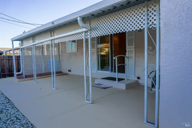 a view of a house with a outdoor space
