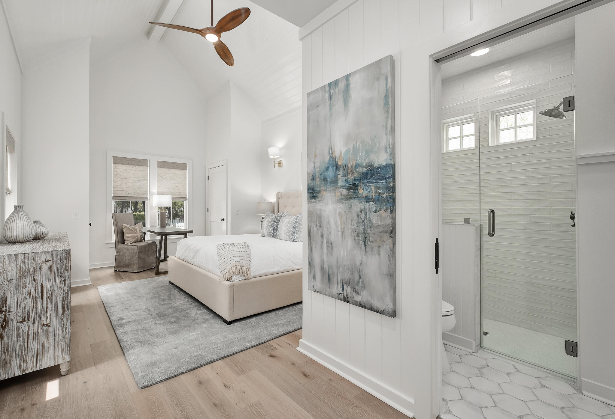 290 Salt Watersound, FL 32461 - Photo 16 of 45 a living room with furniture and a glass door shower