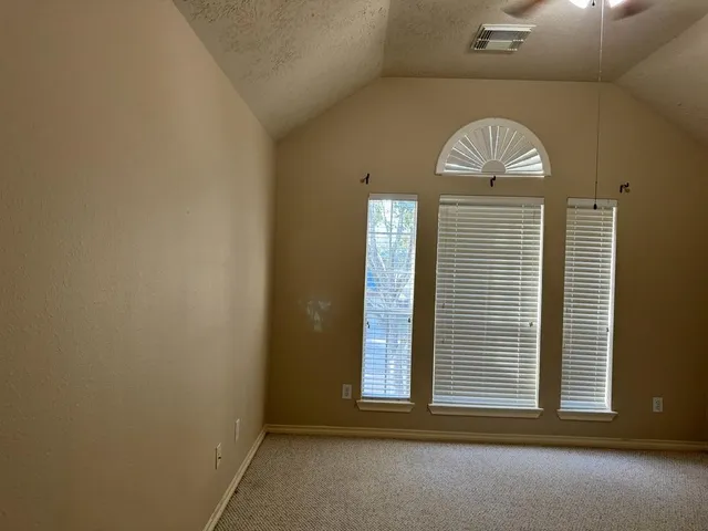 a view of a livingroom with a window