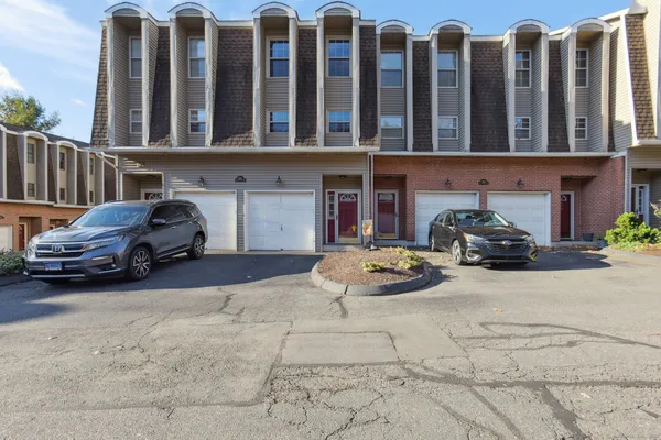 a car parked in front of a building