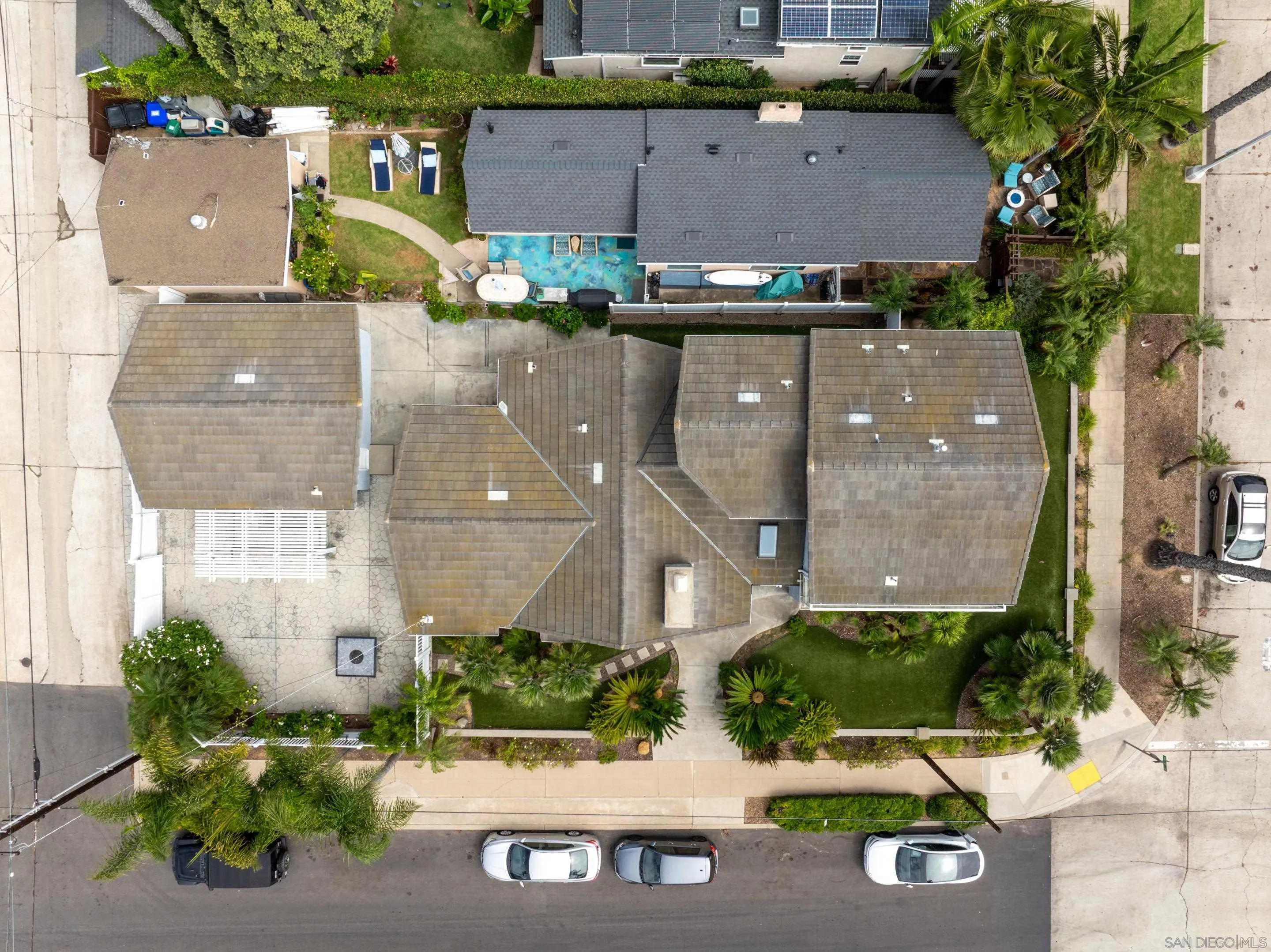 4975 Dawes Street San Diego, CA 92109 - Photo 38 of 39 an aerial view of a house with a yard and potted plants