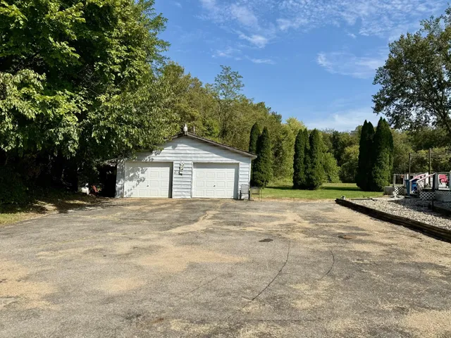 a house with trees in front of it
