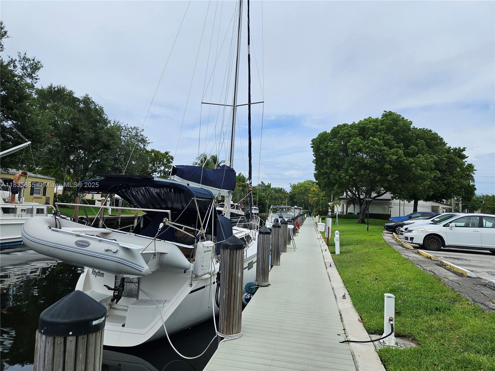 1101 River Reach Drive, Unit 418 Fort Lauderdale, FL 33315 - Photo 28 of 54 a view of yard from terrace with seating area