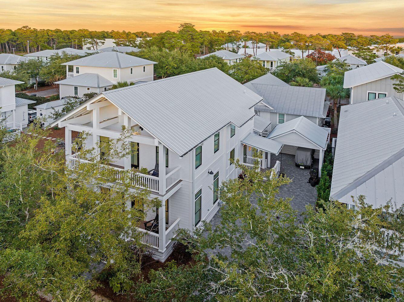28 Hiker Street Santa Rosa Beach, FL 32459 - Photo 48 of 55 an aerial view of a house with a garden