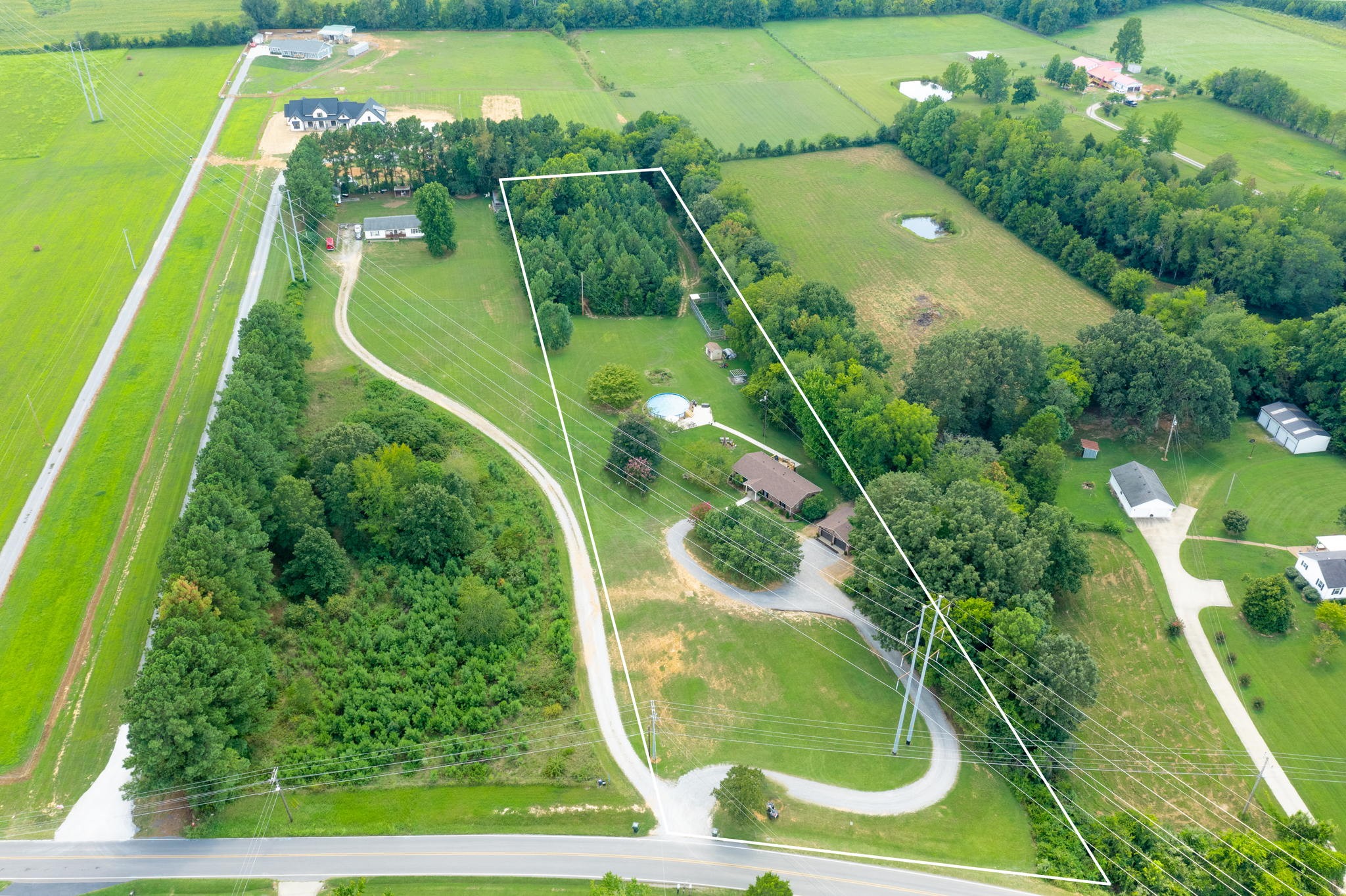 450 Fowler Ford Road Portland, TN 37148 - Photo 3 of 20 an aerial view of a residential houses with outdoor space and street view