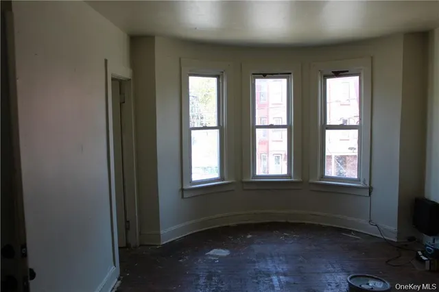 an empty room with a window