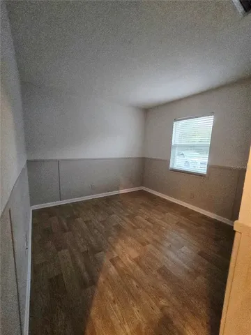 an empty room with a window