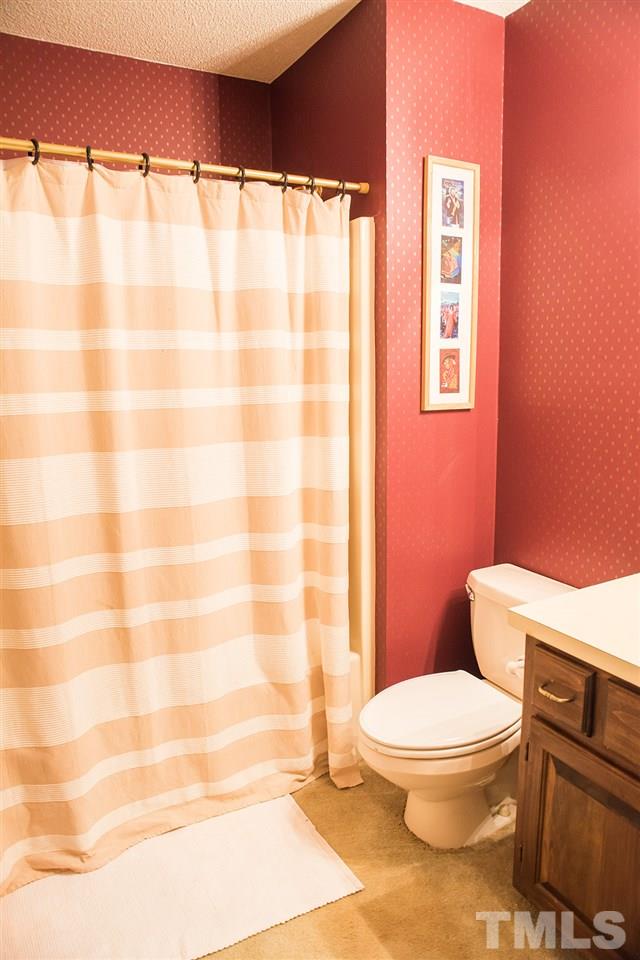 313 Fishermans Point Road Roxboro, NC 27574 - Photo 17 of 25 a white toilet sitting next to a shower curtain