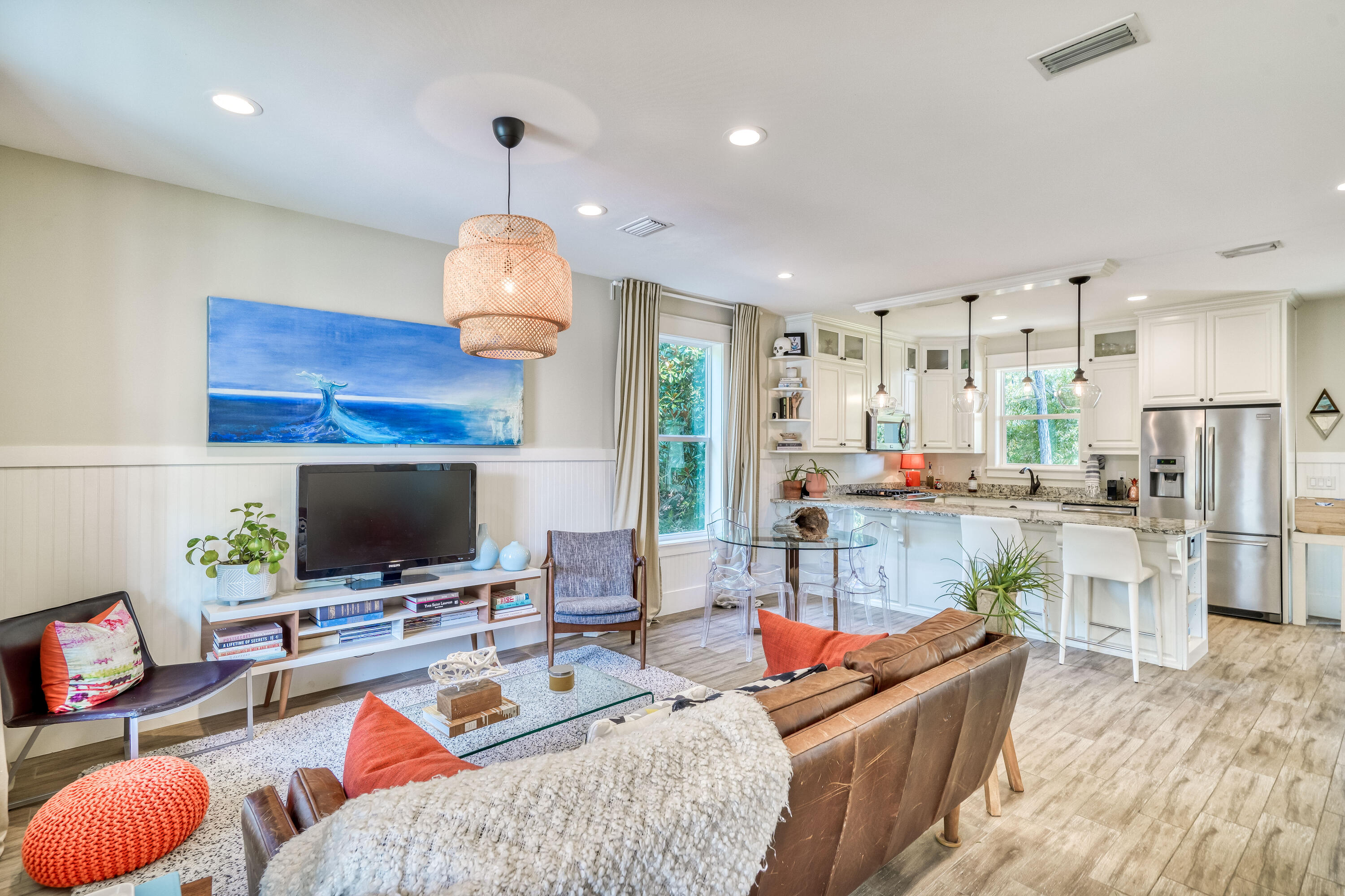 100 Snapper Street Santa Rosa Beach, FL 32459 - Photo 4 of 35 a living room with furniture and a flat screen tv