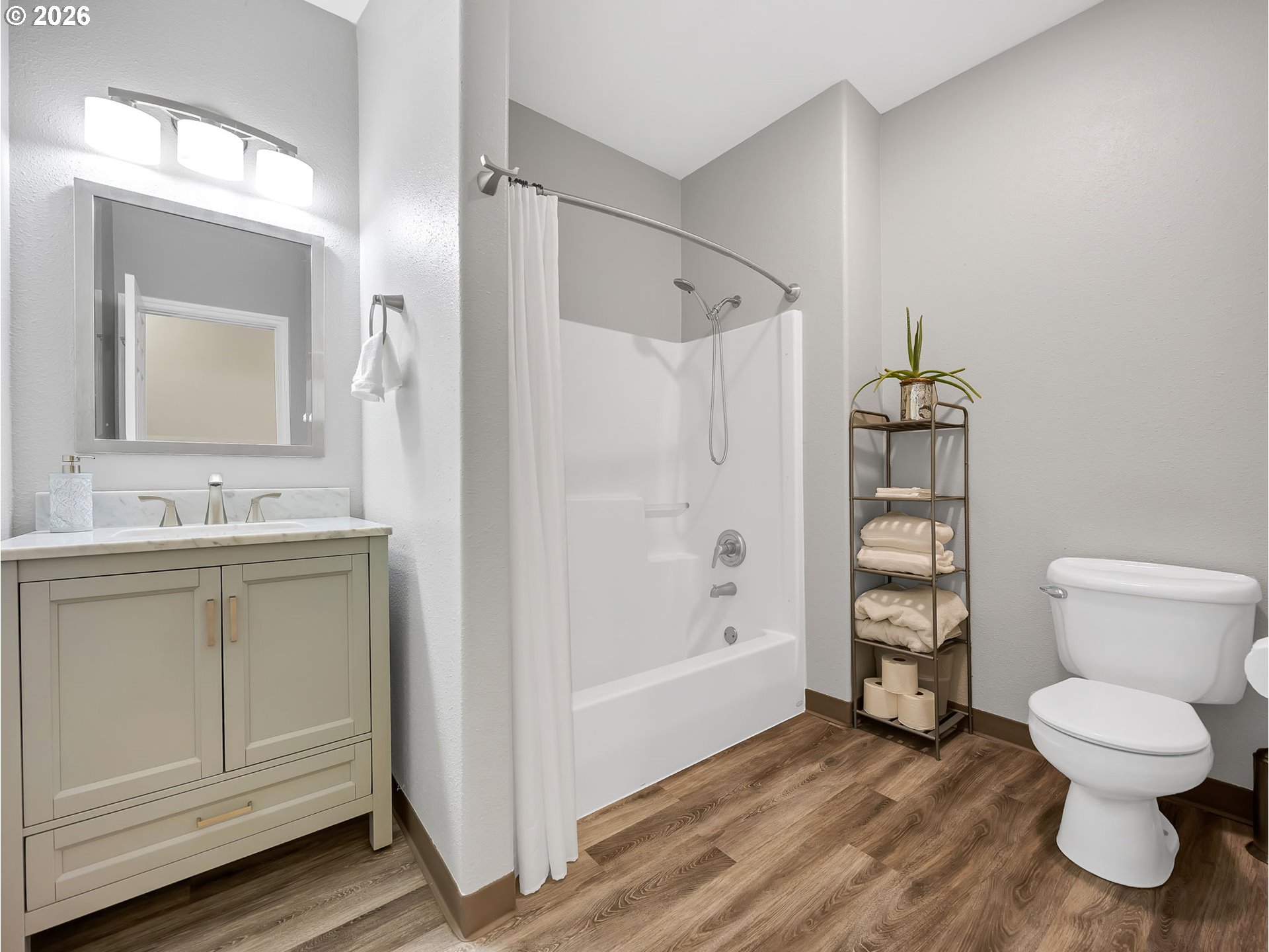 1312 Jackson Street Oregon City, OR 97045 - Photo 17 of 48 a bathroom with a toilet sink and shower