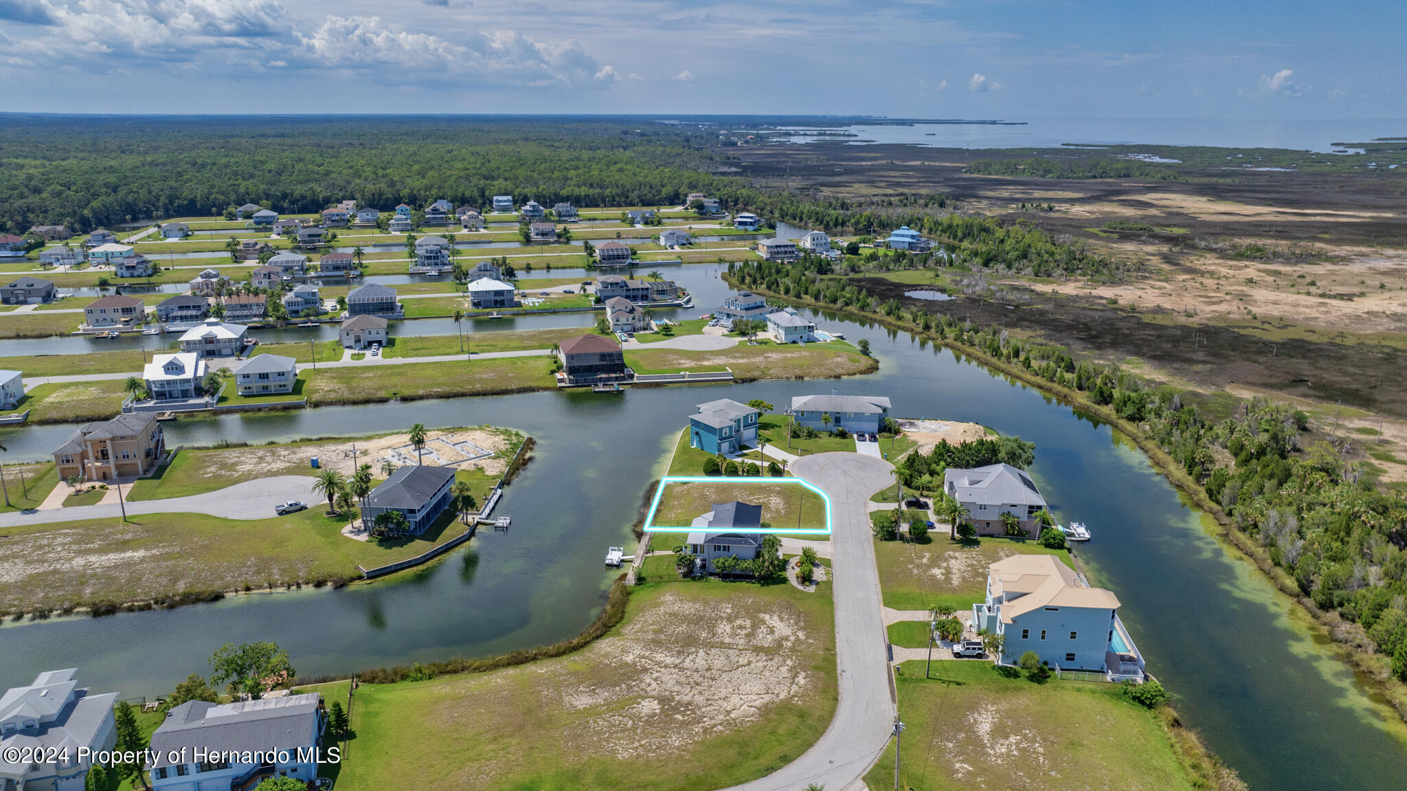 3358 Bluefish Drive Brooksville, FL 34607 - Photo 4 of 13 an aerial view of a house with a swimming pool yard and lake view
