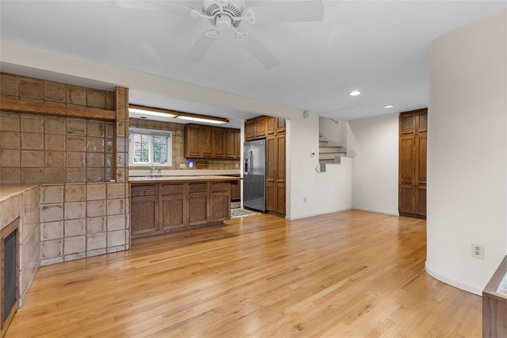 1 Robin Road Pittsburgh, PA 15217 - Photo 20 of 48 a kitchen with granite countertop a refrigerator and a sink