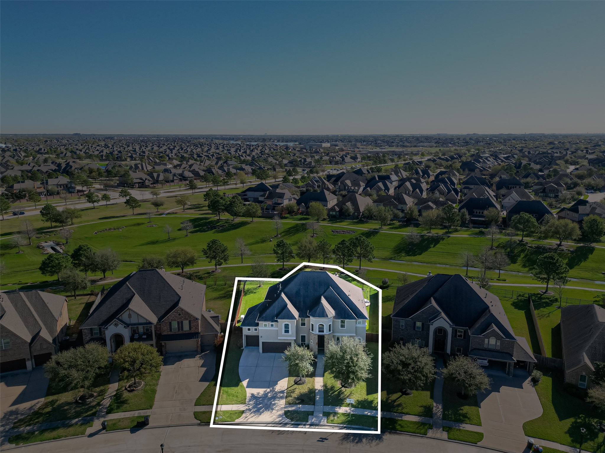 10018 Durango Path Lane Cypress, TX 77433 - Photo 7 of 50 Serene drone view of your future home, offering privacy with no rear neighbors!