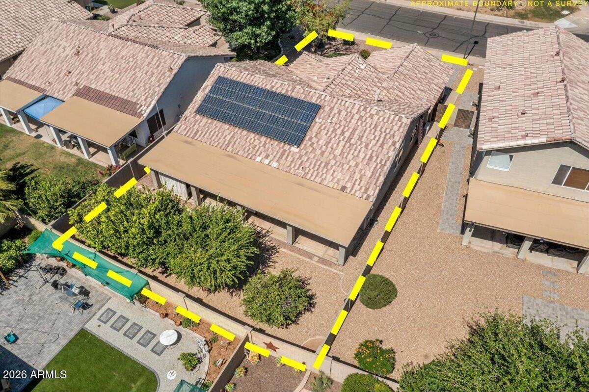49 West Ivanhoe Street Gilbert, AZ 85233 - Photo 42 of 54 an aerial view of a house with a garden