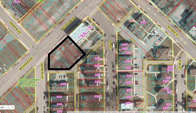 a view of a city with tall buildings