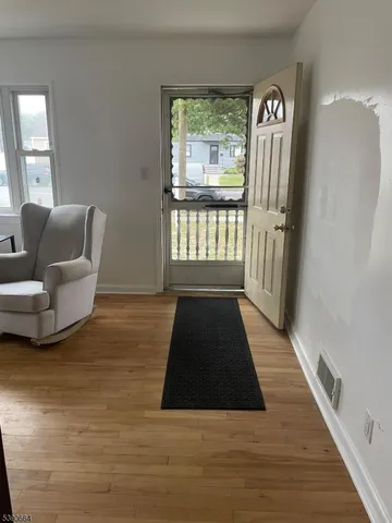 a view of outdoor space with furniture and windows