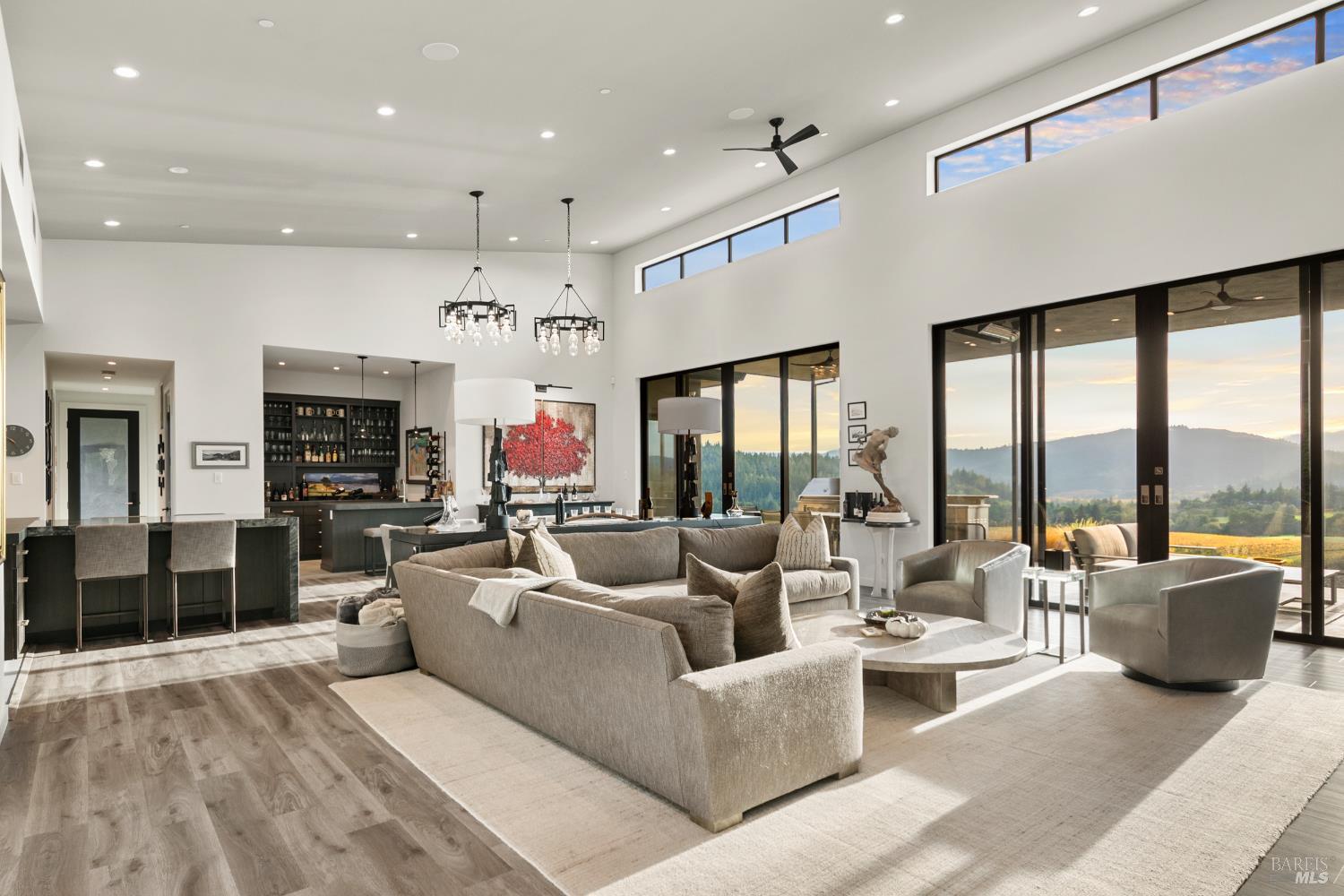 22700 Walling Road Geyserville, CA 95441 - Photo 3 of 11 a living room with fireplace furniture and a large window