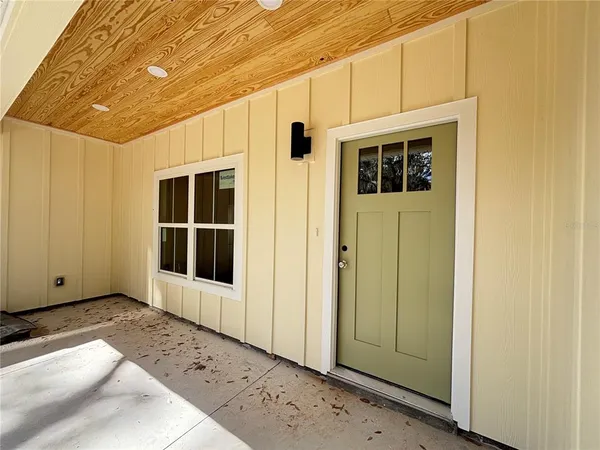 a view of front door of house