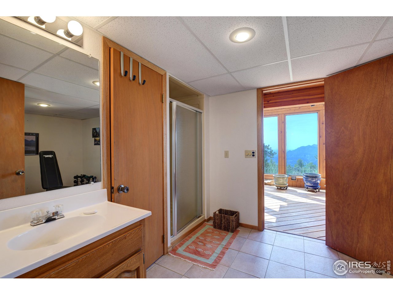 493 Sky Trail Road Boulder, CO 80302 - Photo 25 of 40 a bathroom with a sink a toilet and a shower