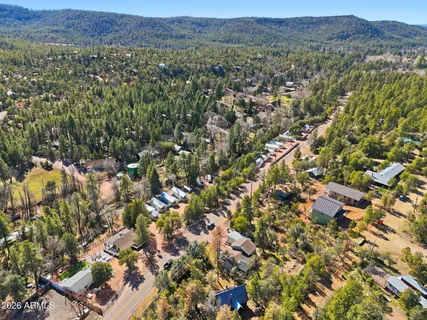an aerial view of multiple house