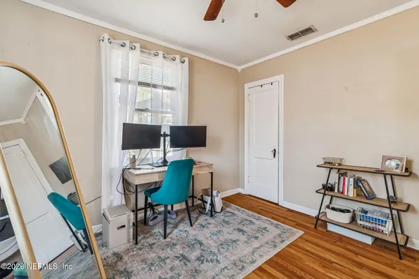 a living room with furniture and a couch